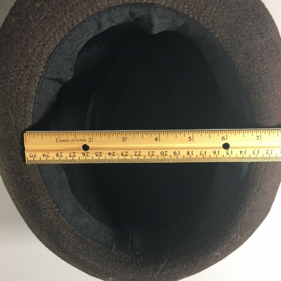 Trilby Style Wool Blend Medium Felt Hat Brown - Picture 8 of 9